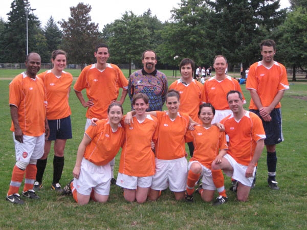 Ben and Jerrys soccer, last game of season, Portland, USA. 2007